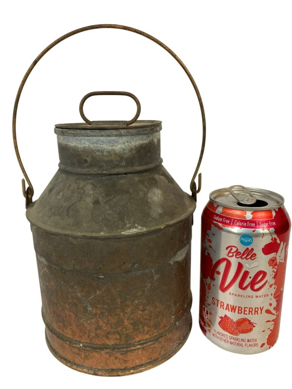 Antique Primitive Milk Cream Can Copper with Lid Vintage Rustic 7" Tall - Picture 12 of 12